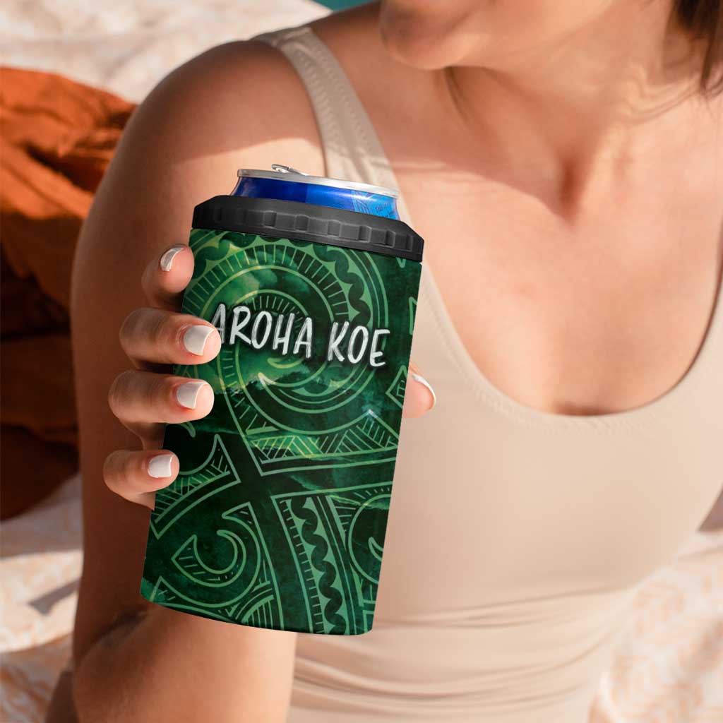 New Zealand Aroha Koe Mama 4 in 1 Can Cooler Tumbler Maori Hongi - Pounamu