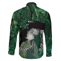 New Zealand Aroha Koe Mama Family Matching Long Sleeve Bodycon Dress and Hawaiian Shirt Maori Hongi - Pounamu LT7 - Polynesian Pride