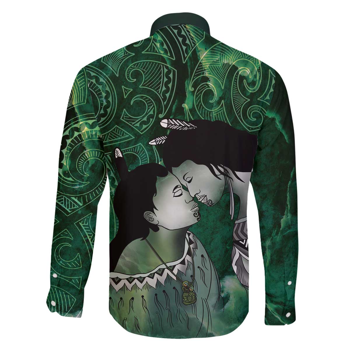 New Zealand Aroha Koe Mama Family Matching Off The Shoulder Long Sleeve Dress and Hawaiian Shirt Maori Hongi - Pounamu