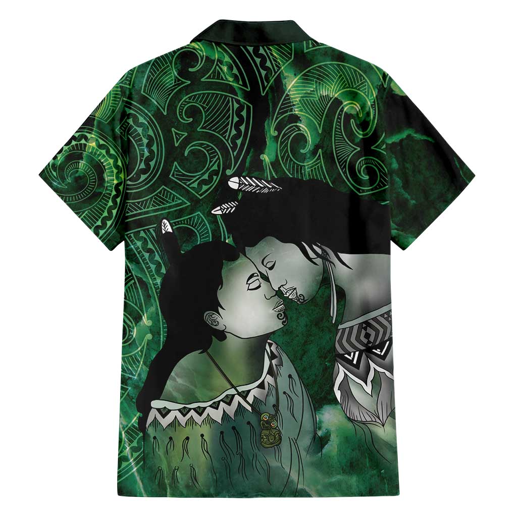 New Zealand Aroha Koe Mama Family Matching Off Shoulder Short Dress and Hawaiian Shirt Maori Hongi - Pounamu