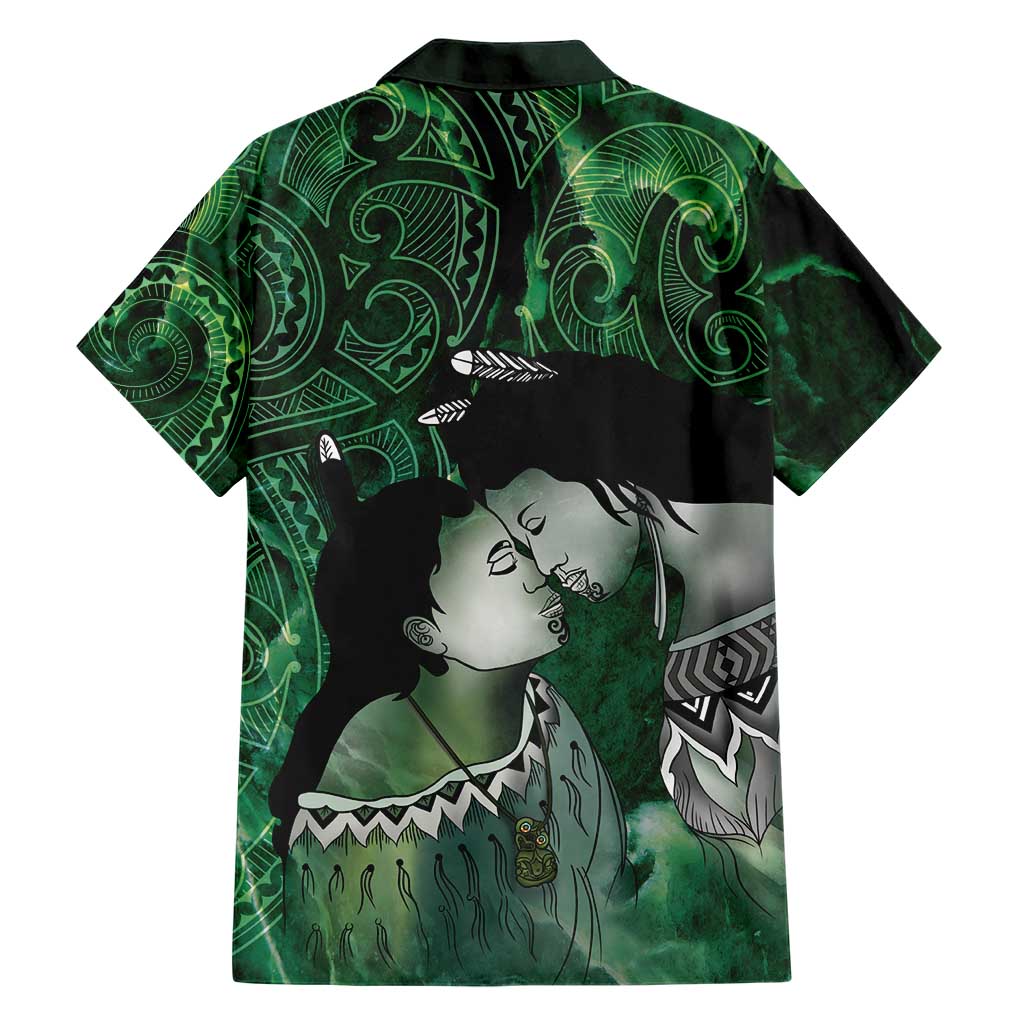 New Zealand Aroha Koe Mama Family Matching Short Sleeve Bodycon Dress and Hawaiian Shirt Maori Hongi - Pounamu LT7 - Polynesian Pride