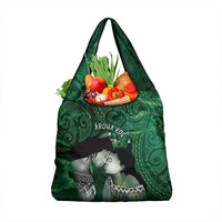 New Zealand Aroha Koe Mama Grocery Bag Maori Hongi - Pounamu LT7 1-pack One Size Green - Polynesian Pride