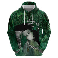 New Zealand Aroha Koe Mama Hoodie Maori Hongi - Pounamu