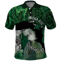 New Zealand Aroha Koe Mama Polo Shirt Maori Hongi - Pounamu