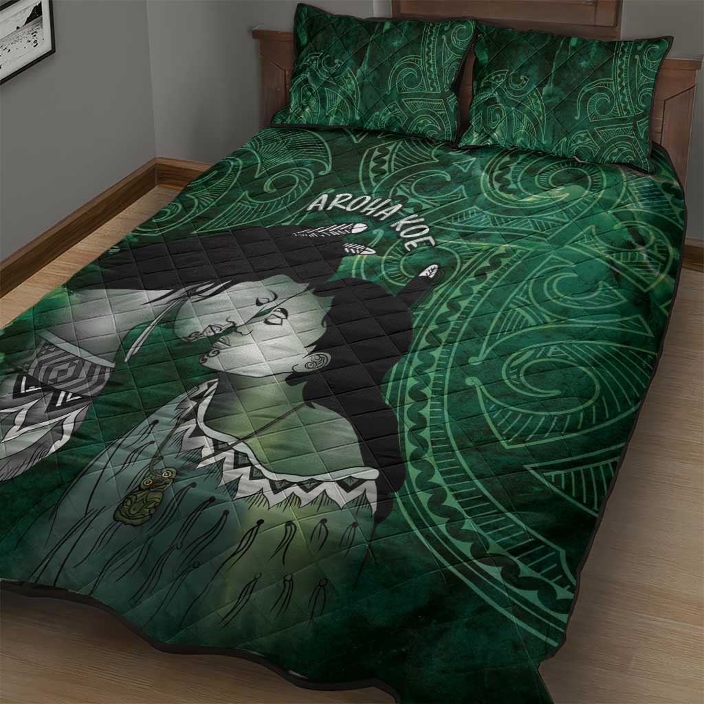 New Zealand Aroha Koe Mama Quilt Bed Set Maori Hongi - Pounamu