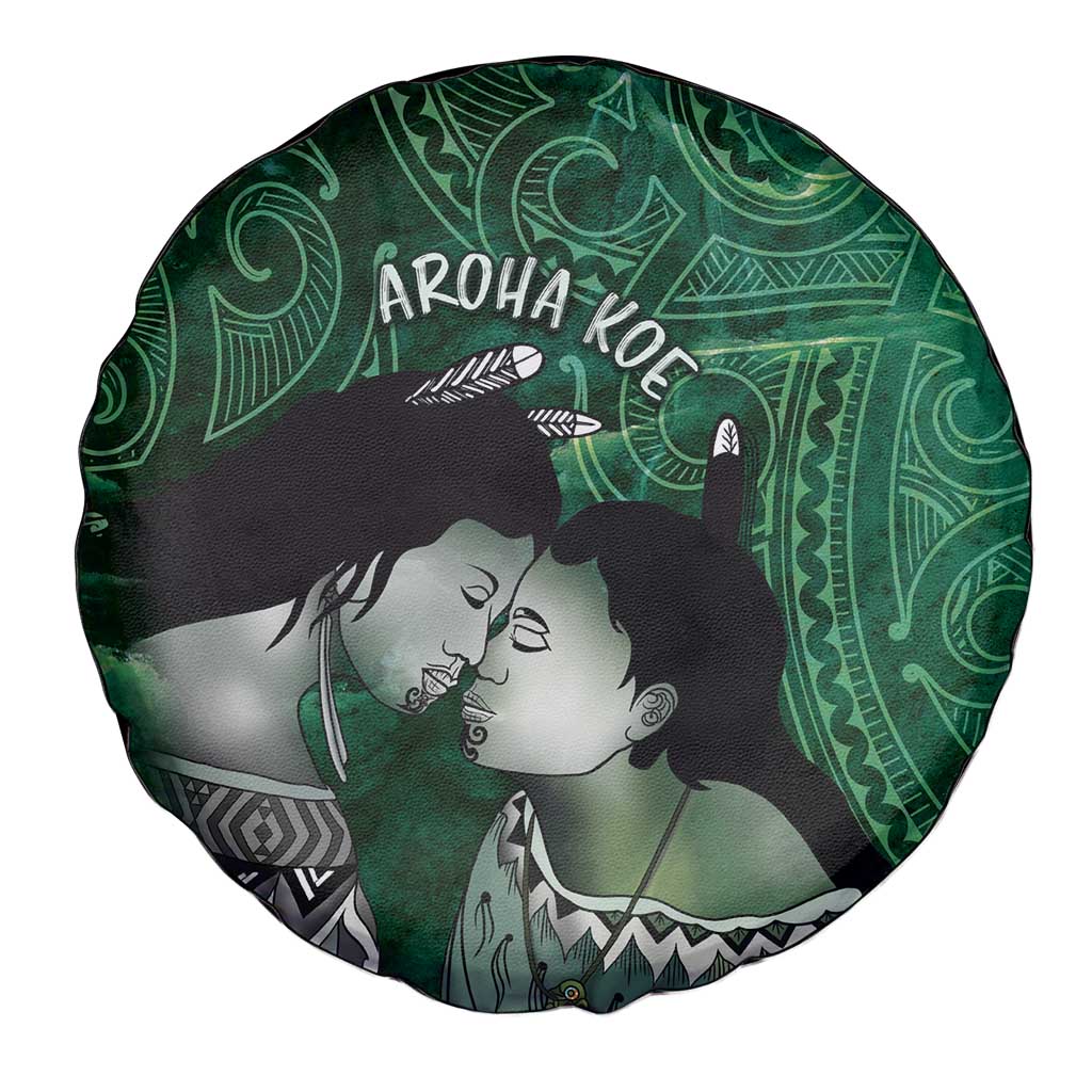 New Zealand Aroha Koe Mama Spare Tire Cover Maori Hongi - Pounamu