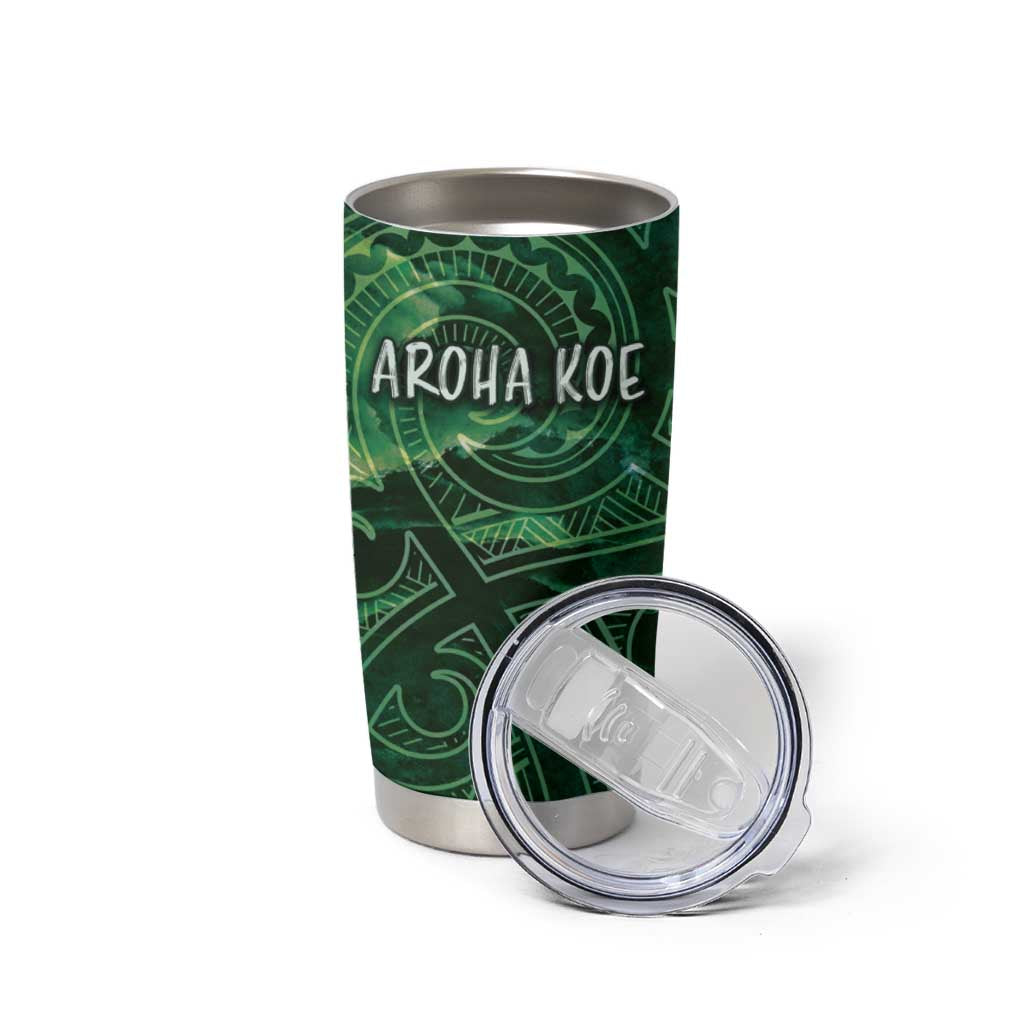New Zealand Aroha Koe Mama Tumbler Cup Maori Hongi - Pounamu LT7 - Polynesian Pride