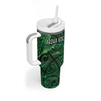 New Zealand Aroha Koe Mama Tumbler With Handle Maori Hongi - Pounamu LT7 - Polynesian Pride