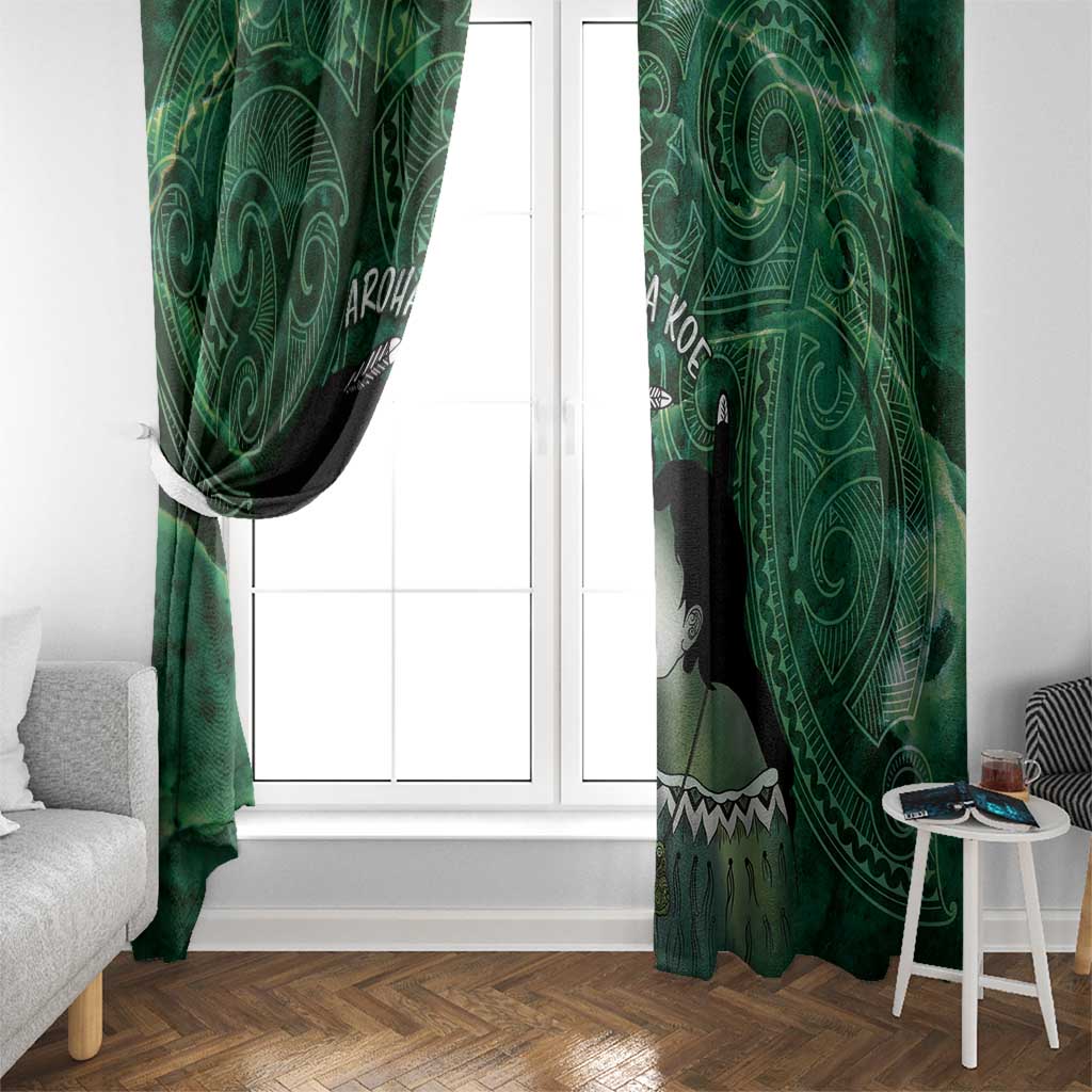 New Zealand Aroha Koe Mama Window Curtain Maori Hongi - Pounamu