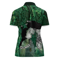 New Zealand Aroha Koe Mama Women Polo Shirt Maori Hongi - Pounamu