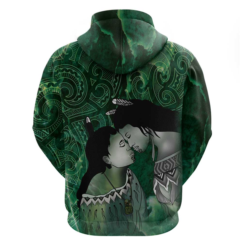New Zealand Aroha Koe Mama Zip Hoodie Maori Hongi - Pounamu