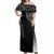 Personalised New Zealand Rugby Off Shoulder Maxi Dress Aotearoa World Cup 2023 Champions LT7 Women Black - Polynesian Pride