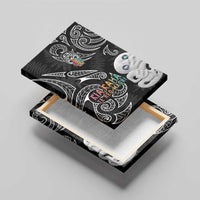 Kia Hara Te reo Maori Canvas Wall Art Manaia Moko Pattern