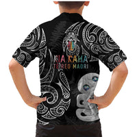 Kia Hara Te reo Maori Family Matching Mermaid Dress and Hawaiian Shirt Manaia Moko Pattern