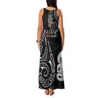 Kia Hara Te reo Maori Family Matching Tank Maxi Dress and Hawaiian Shirt Manaia Moko Pattern