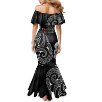 Kia Hara Te reo Maori Mermaid Dress Manaia Moko Pattern LT7 - Polynesian Pride