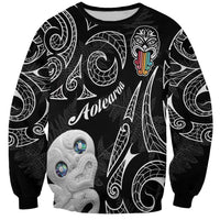 Kia Hara Te reo Maori Sweatshirt Manaia Moko Pattern