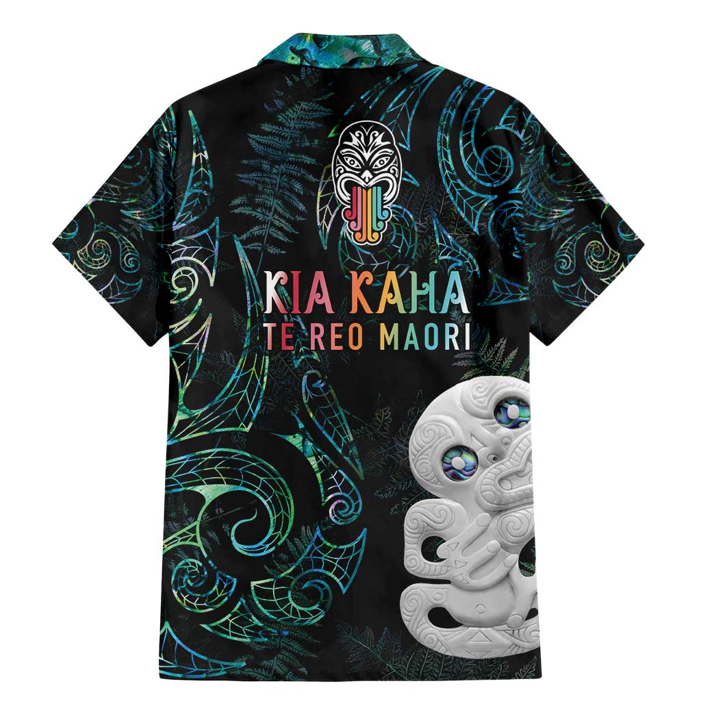Kia Hara Te reo Maori Family Matching Mermaid Dress and Hawaiian Shirt Manaia Moko Mix Paua Shell