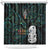 Kia Hara Te reo Maori Shower Curtain Manaia Moko Mix Paua Shell