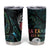 Kia Hara Te reo Maori Tumbler Cup Manaia Moko Mix Paua Shell