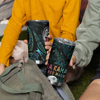 Kia Hara Te reo Maori Tumbler Cup Manaia Moko Mix Paua Shell