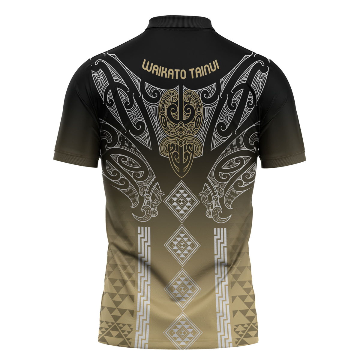 Aotearoa Maori Iwi Heritage Zipper Polo Shirt Waikato Tainui Parauri LT7 - Polynesian Pride