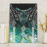 Aotearoa Maori Iwi Heritage Canvas Wall Art Ngati Kahungunu Paua Shell Turquoise LT7 Without Frame Green Blue - Polynesian Pride