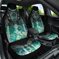 Aotearoa Maori Iwi Heritage Car Seat Cover Ngati Kahungunu Paua Shell Turquoise LT7 One Size Green Blue - Polynesian Pride