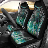 Aotearoa Maori Iwi Heritage Car Seat Cover Ngati Kahungunu Paua Shell Turquoise LT7 - Polynesian Pride
