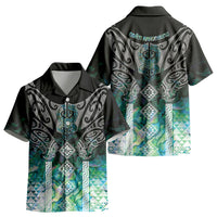 Aotearoa Maori Iwi Heritage Kid Hawaiian Shirt Ngati Kahungunu Paua Shell Turquoise LT7 - Polynesian Pride
