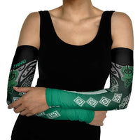 Aotearoa Maori Iwi Heritage Arm Sleeves Ngai Tahu Pounamu Green LT7 - Polynesian Pride