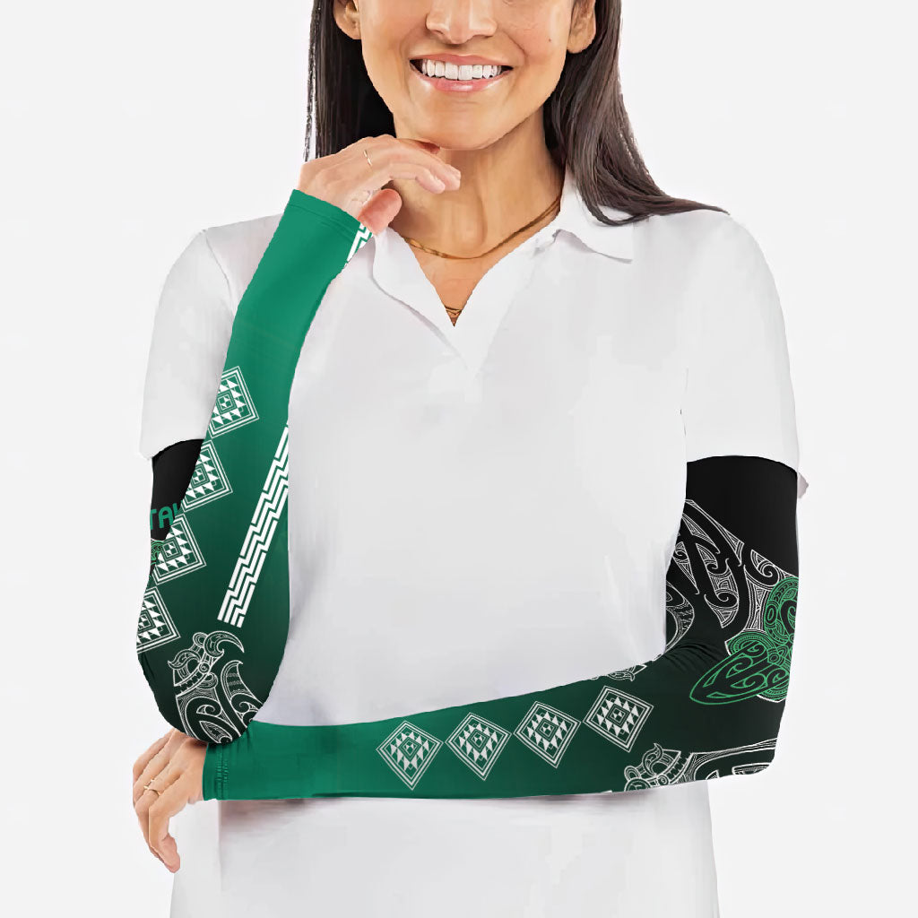 Aotearoa Maori Iwi Heritage Arm Sleeves Ngai Tahu Pounamu Green LT7 - Polynesian Pride