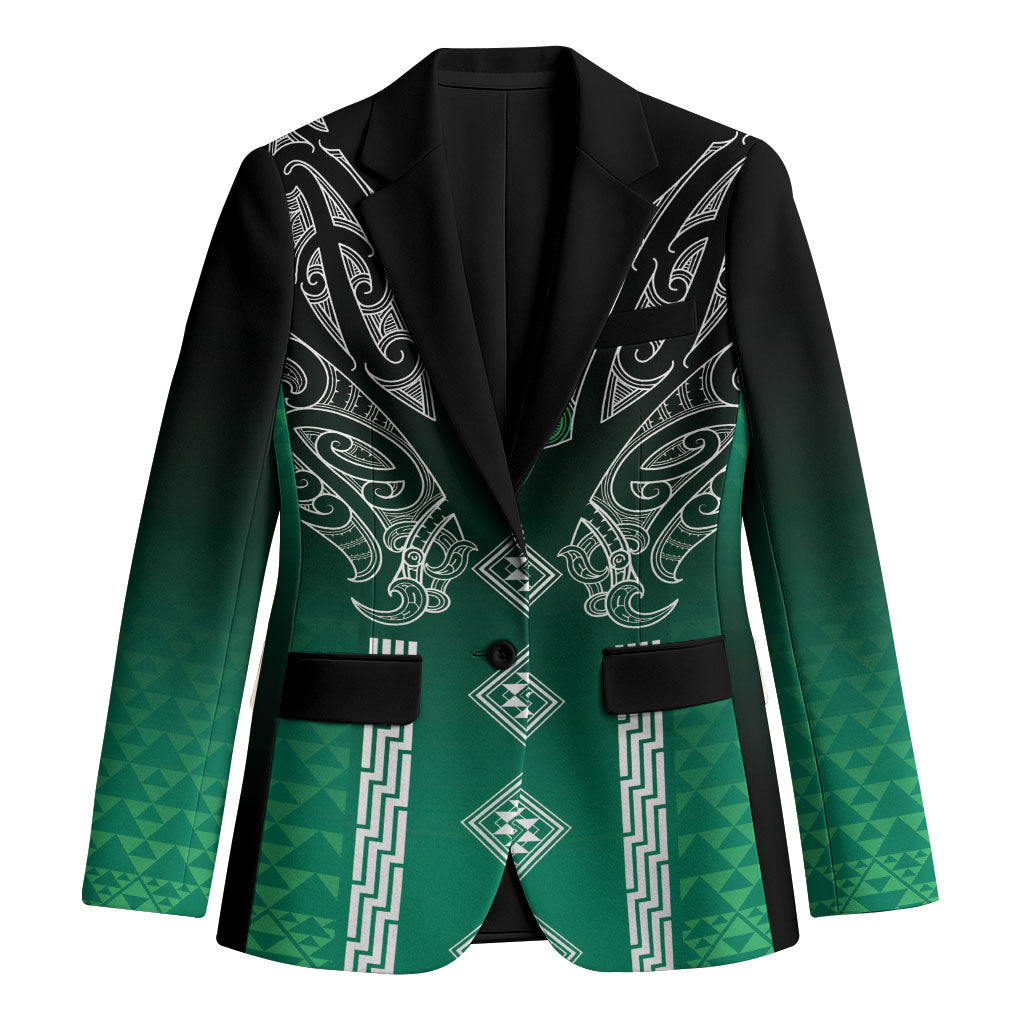 Aotearoa Maori Iwi Heritage Blazer Ngai Tahu Pounamu Green LT7 Unisex Jade Green - Polynesian Pride