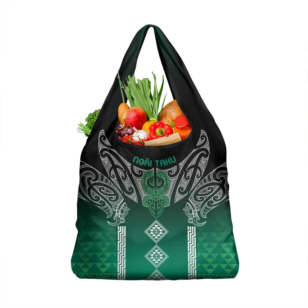 Aotearoa Maori Iwi Heritage Grocery Bag Ngai Tahu Pounamu Green LT7 1-pack One Size Jade Green - Polynesian Pride