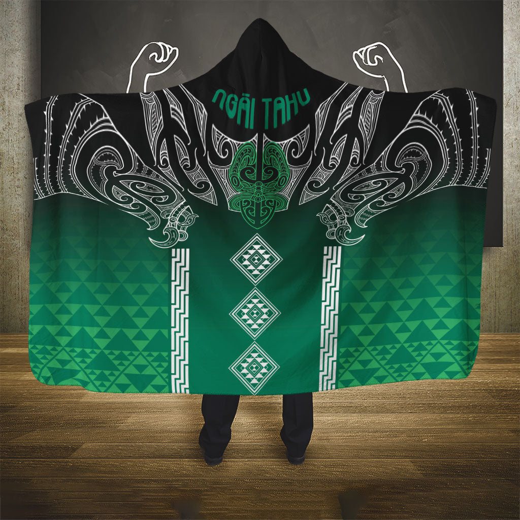 Aotearoa Maori Iwi Heritage Hooded Blanket Ngai Tahu Pounamu Green LT7 - Polynesian Pride