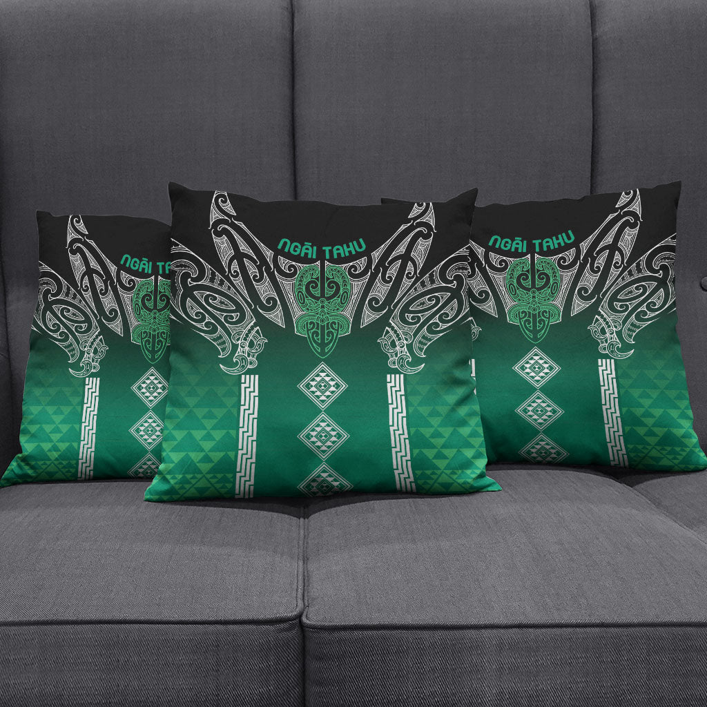 Aotearoa Maori Iwi Heritage Pillow Cover Ngai Tahu Pounamu Green LT7 - Polynesian Pride