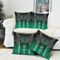 Aotearoa Maori Iwi Heritage Pillow Cover Ngai Tahu Pounamu Green LT7 - Polynesian Pride