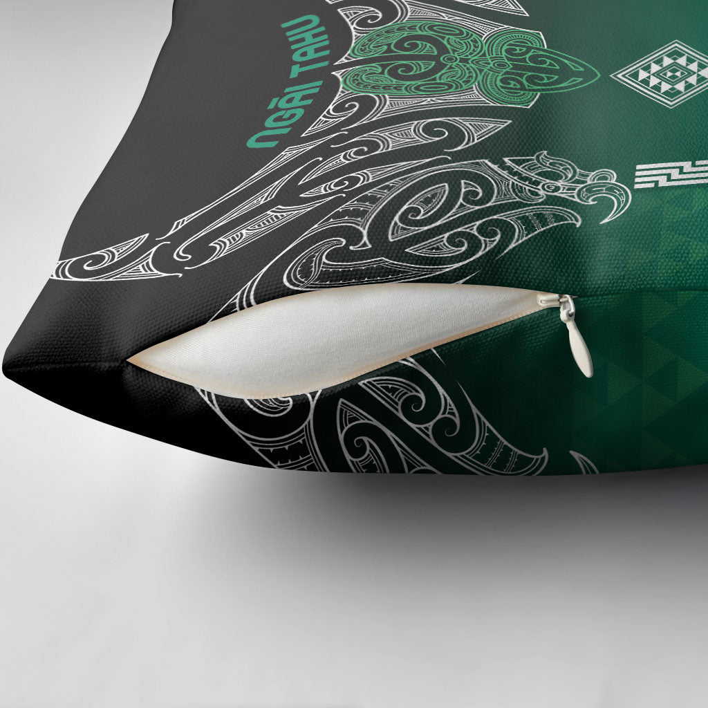 Aotearoa Maori Iwi Heritage Pillow Cover Ngai Tahu Pounamu Green LT7 - Polynesian Pride