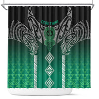 Aotearoa Maori Iwi Heritage Shower Curtain Ngai Tahu Pounamu Green LT7 Jade Green - Polynesian Pride