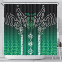 Aotearoa Maori Iwi Heritage Shower Curtain Ngai Tahu Pounamu Green LT7 - Polynesian Pride