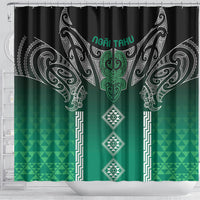 Aotearoa Maori Iwi Heritage Shower Curtain Ngai Tahu Pounamu Green LT7 - Polynesian Pride