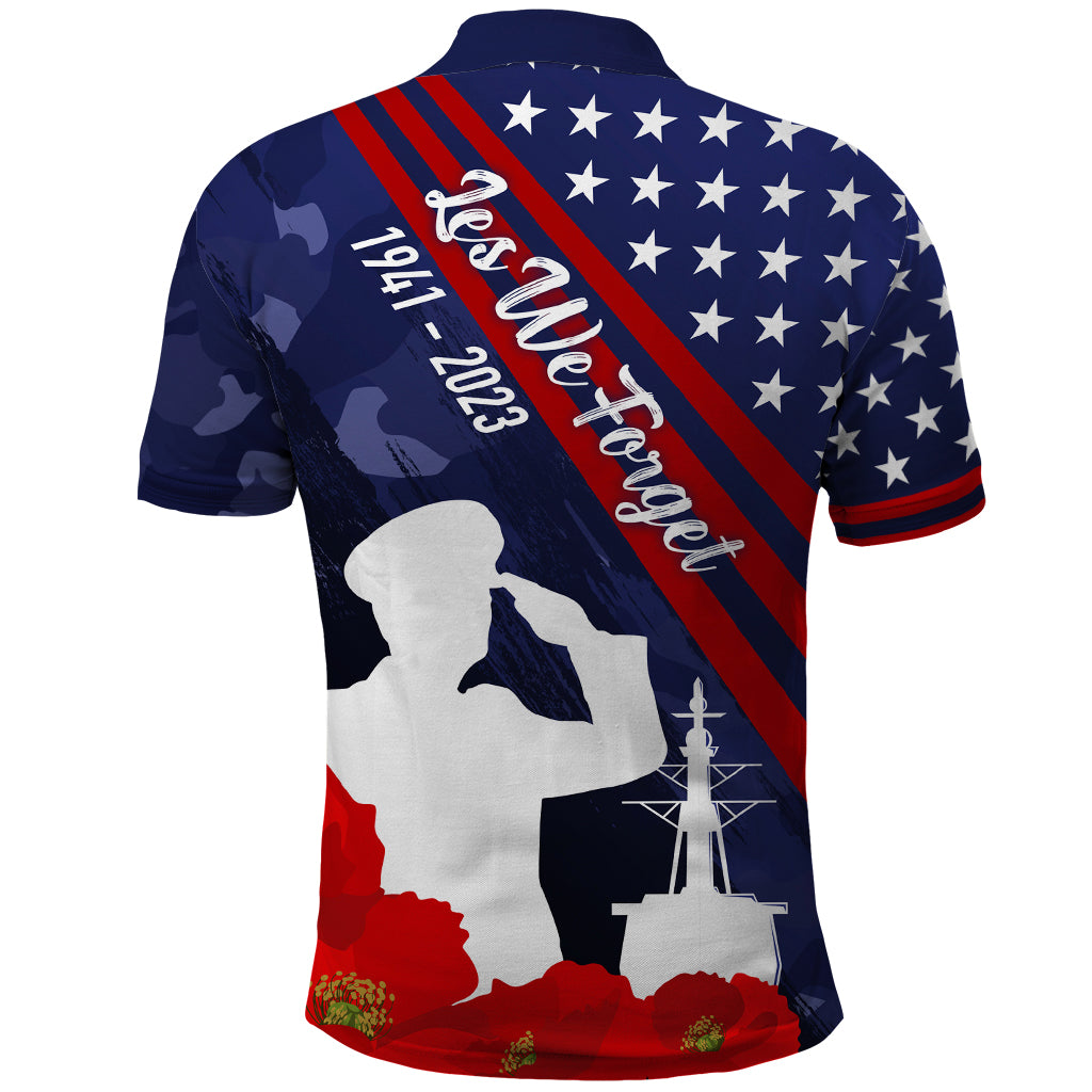 Pearl Harbor Remembrance Day Polo Shirt Poppy Mix Style LT7 - Polynesian Pride