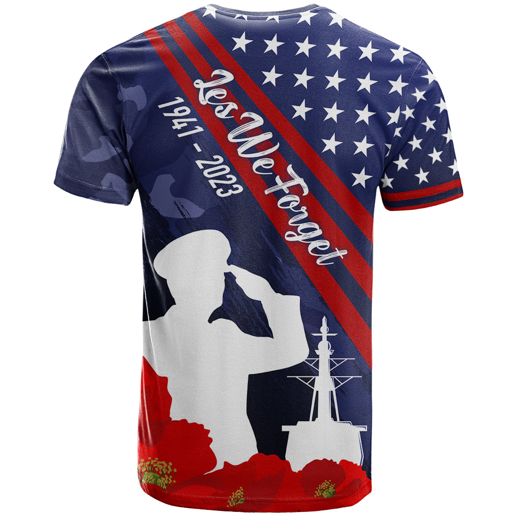 Pearl Harbor Remembrance Day T Shirt Poppy Mix Style LT7 - Polynesian Pride