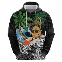 Tropical Christmas Polynesian Hoodie Funny Surfing Pineapple