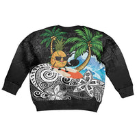 Tropical Christmas Polynesian Kid Ugly Christmas Sweater Funny Surfing Pineapple