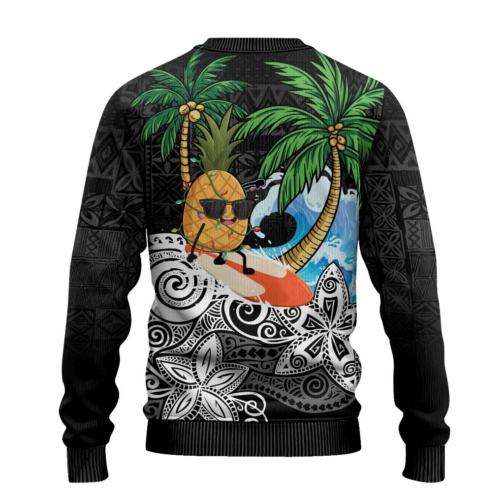 Tropical Christmas Polynesian Ugly Christmas Sweater Funny Surfing Pineapple LT7 - Polynesian Pride
