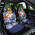 Tropical Christmas Polynesian Car Seat Cover Funny Surfing Pineapple Blue