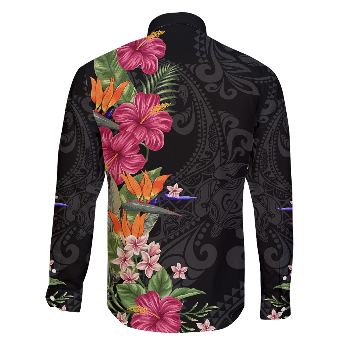 Hawaii Flowers Tribal Pattern  Family Matching Tank Maxi Dress and Hawaiian Shirt LT9