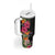 Hawaii Flowers Tribal Pattern Tumbler With Handle