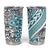 Turquoise Traditional Polynesian Tribal Tattoo Retro Tumbler Cup